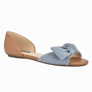 Nine West Bonnie Bow Front d'Orsay Flats - Light Blue - Ireland (UP0924387)